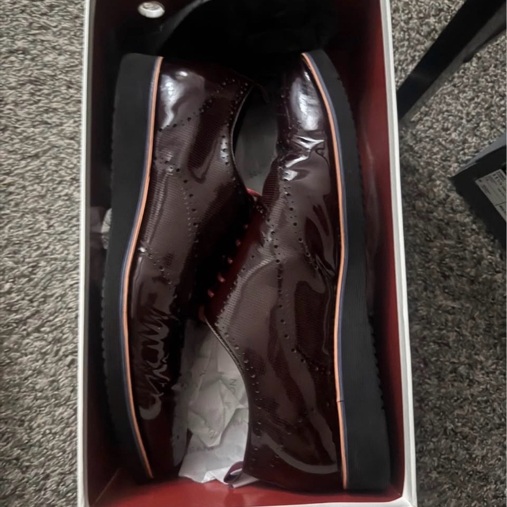 Elegant Burgundy Oxford Shoes Marc Nolan